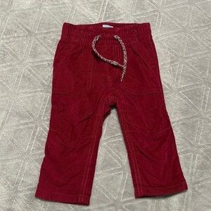 Baby gap corduroy burgundy pants